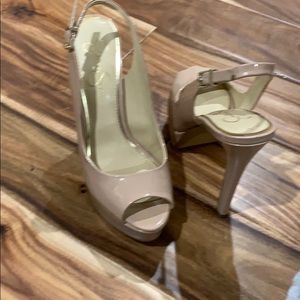 Jessica Simpson platform open toe pump